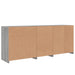 Servantă cu lumini LED, gri sonoma, 162x37x67 cm - WALTI WALTI
