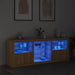 Servantă cu lumini LED, stejar sonoma, 181,5x37x67 cm - WALTI WALTI
