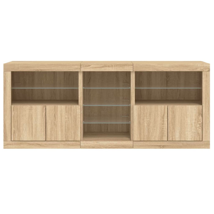 Servantă cu lumini LED, stejar sonoma, 181,5x37x67 cm - WALTI WALTI