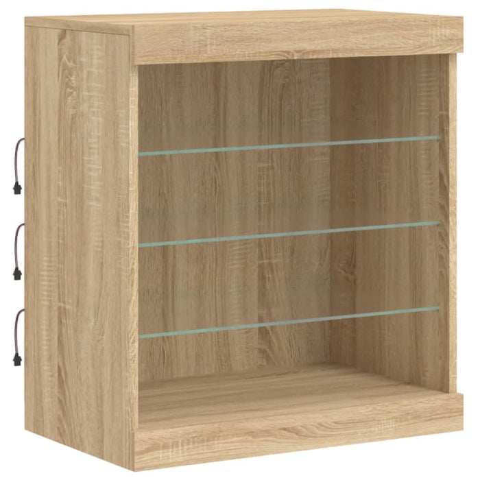 Servantă cu lumini LED, stejar sonoma, 181,5x37x67 cm - WALTI WALTI