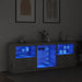 Servantă cu lumini LED, gri beton, 181,5x37x67 cm - WALTI WALTI