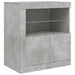 Servantă cu lumini LED, gri beton, 181,5x37x67 cm - WALTI WALTI