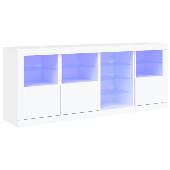 Servantă cu lumini LED, alb, 164x37x67 cm - WALTI WALTI