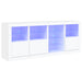Servantă cu lumini LED, alb, 164x37x67 cm - WALTI WALTI