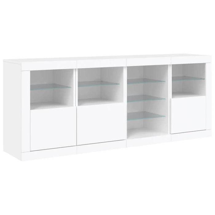 Servantă cu lumini LED, alb, 164x37x67 cm - WALTI WALTI