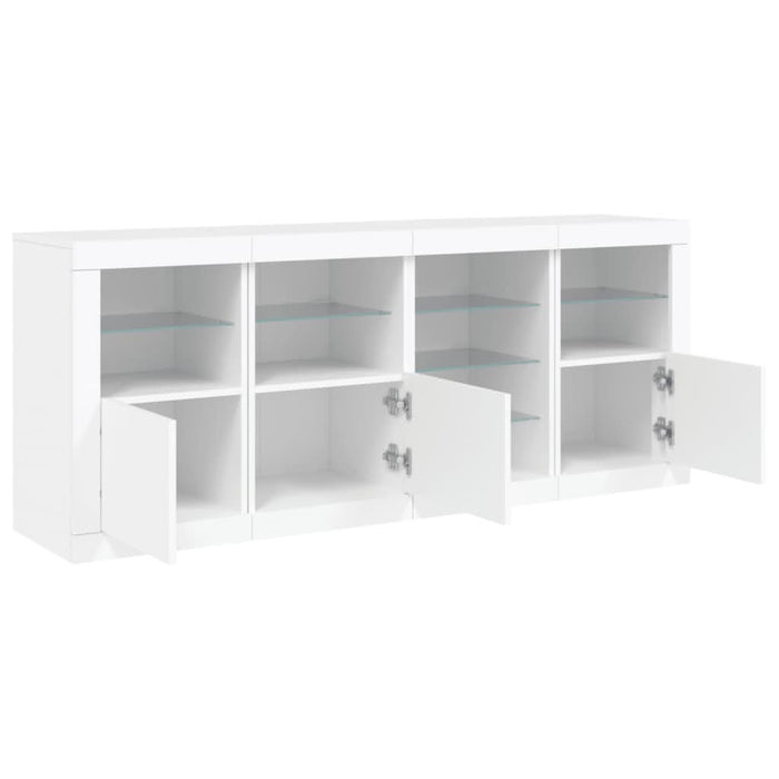 Servantă cu lumini LED, alb, 164x37x67 cm - WALTI WALTI