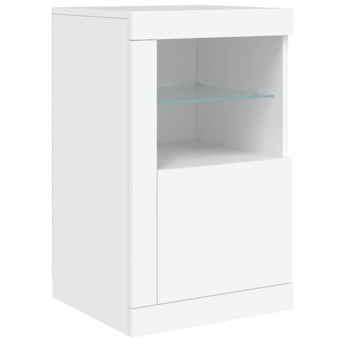 Servantă cu lumini LED, alb, 164x37x67 cm - WALTI WALTI