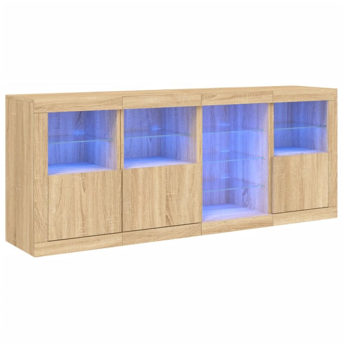 Servantă cu lumini LED, stejar sonoma, 164x37x67 cm - WALTI WALTI