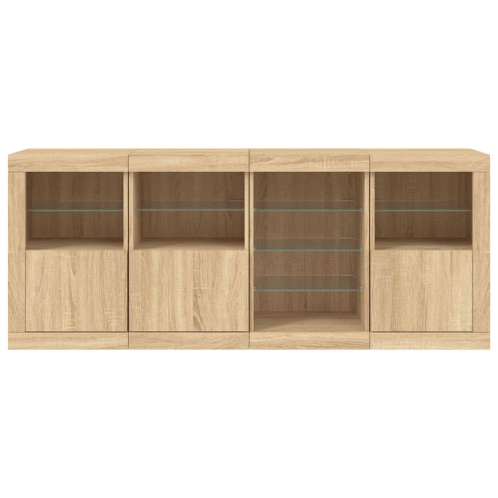 Servantă cu lumini LED, stejar sonoma, 164x37x67 cm - WALTI WALTI