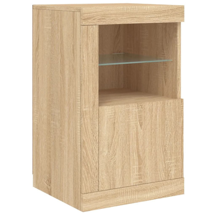 Servantă cu lumini LED, stejar sonoma, 164x37x67 cm - WALTI WALTI