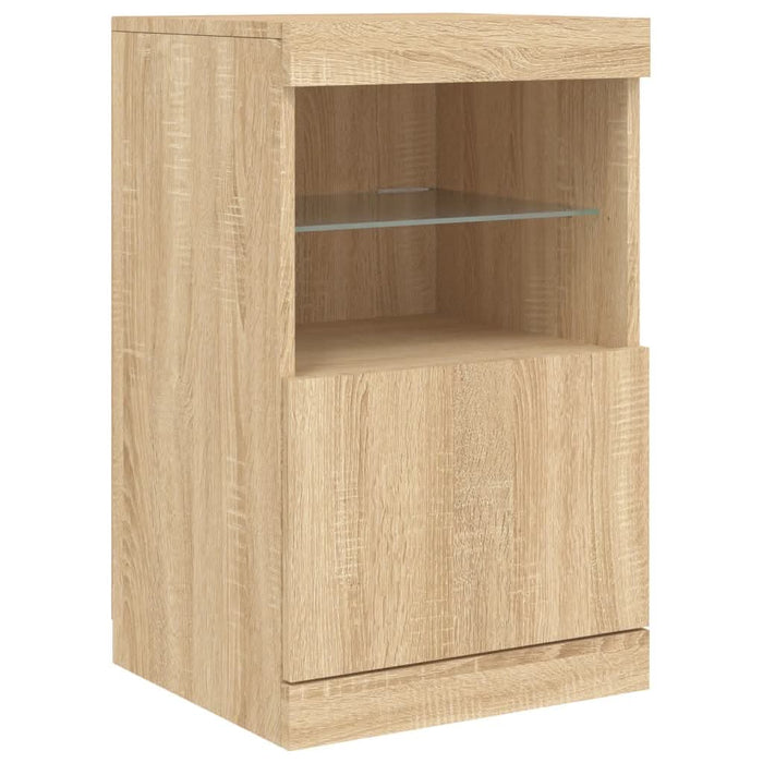Servantă cu lumini LED, stejar sonoma, 164x37x67 cm - WALTI WALTI