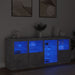 Servantă cu lumini LED, gri beton, 164x37x67 cm - WALTI WALTI