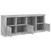 Servantă cu lumini LED, gri beton, 164x37x67 cm - WALTI WALTI