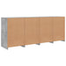 Servantă cu lumini LED, gri beton, 164x37x67 cm - WALTI WALTI