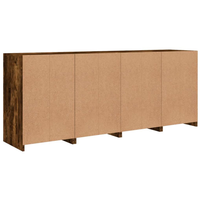 Servantă cu lumini LED, stejar fumuriu, 164x37x67 cm - WALTI WALTI