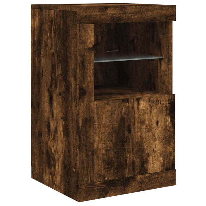 Servantă cu lumini LED, stejar fumuriu, 164x37x67 cm - WALTI WALTI