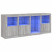 Servantă cu lumini LED, gri sonoma, 164x37x67 cm - WALTI WALTI