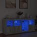 Servantă cu lumini LED, gri sonoma, 164x37x67 cm - WALTI WALTI