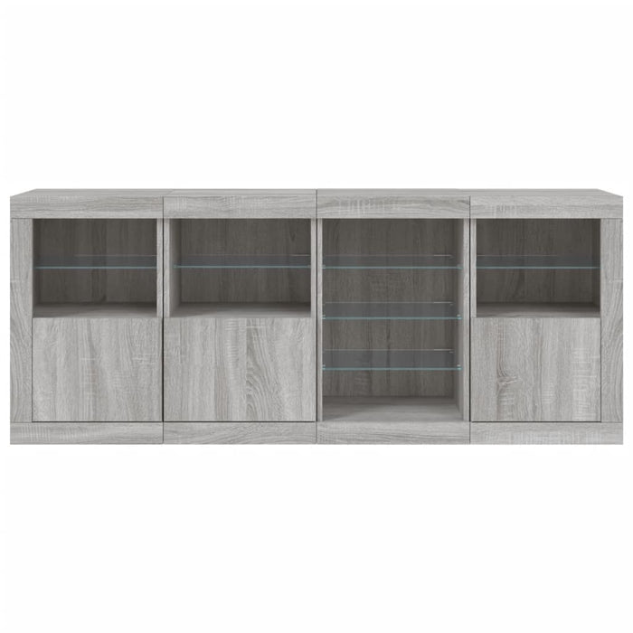 Servantă cu lumini LED, gri sonoma, 164x37x67 cm - WALTI WALTI