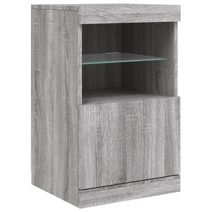 Servantă cu lumini LED, gri sonoma, 164x37x67 cm - WALTI WALTI