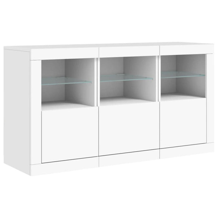 Servantă cu lumini LED, alb, 123x37x67 cm - WALTI WALTI