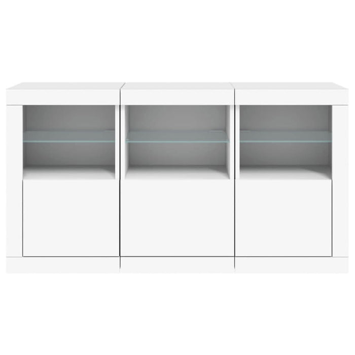Servantă cu lumini LED, alb, 123x37x67 cm - WALTI WALTI