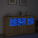 Servantă cu lumini LED, stejar sonoma, 123x37x67 cm - WALTI WALTI