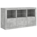 Servantă cu lumini LED, gri beton, 123x37x67 cm - WALTI WALTI