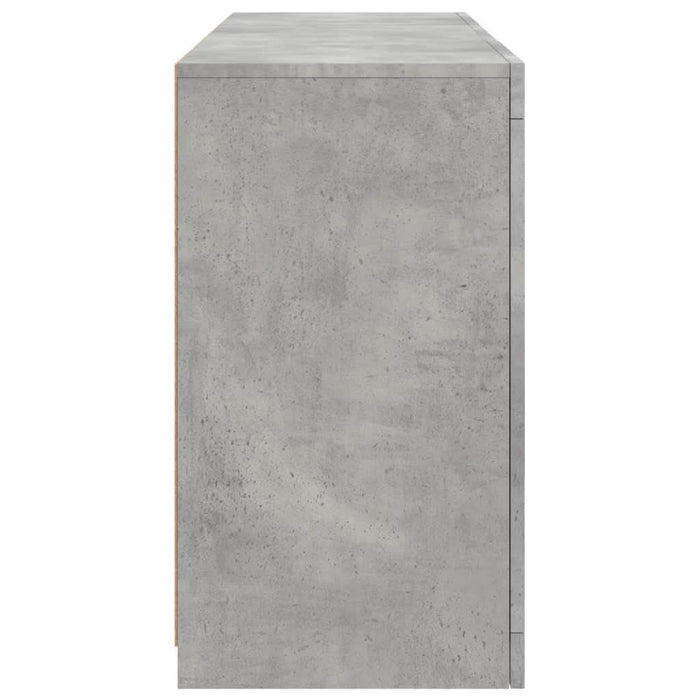Servantă cu lumini LED, gri beton, 123x37x67 cm - WALTI WALTI