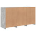 Servantă cu lumini LED, gri beton, 123x37x67 cm - WALTI WALTI