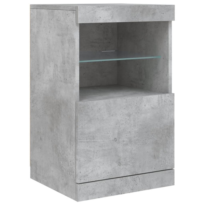 Servantă cu lumini LED, gri beton, 123x37x67 cm - WALTI WALTI