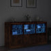 Servantă cu lumini LED, stejar fumuriu, 123x37x67 cm - WALTI WALTI
