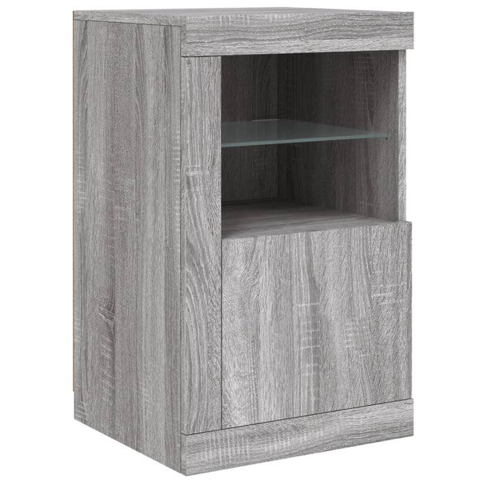 Servantă cu lumini LED, gri sonoma, 123x37x67 cm - WALTI WALTI