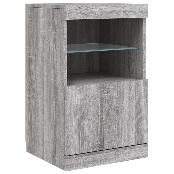 Servantă cu lumini LED, gri sonoma, 123x37x67 cm - WALTI WALTI