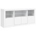 Servantă cu lumini LED, alb, 142,5x37x67 cm - WALTI WALTI