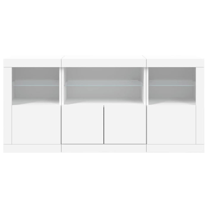 Servantă cu lumini LED, alb, 142,5x37x67 cm - WALTI WALTI