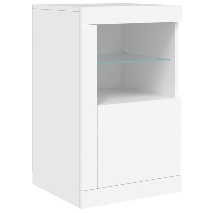 Servantă cu lumini LED, alb, 142,5x37x67 cm - WALTI WALTI