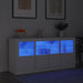 Servantă cu lumini LED, alb, 142,5x37x67 cm - WALTI WALTI
