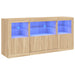 Servantă cu lumini LED, stejar sonoma, 142,5x37x67 cm - WALTI WALTI
