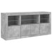 Servantă cu lumini LED, gri beton, 142,5x37x67 cm - WALTI WALTI