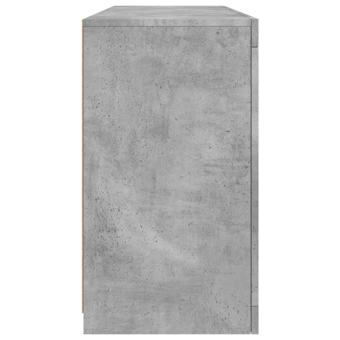 Servantă cu lumini LED, gri beton, 142,5x37x67 cm - WALTI WALTI