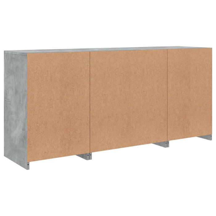 Servantă cu lumini LED, gri beton, 142,5x37x67 cm - WALTI WALTI
