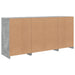 Servantă cu lumini LED, gri beton, 142,5x37x67 cm - WALTI WALTI