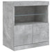 Servantă cu lumini LED, gri beton, 142,5x37x67 cm - WALTI WALTI