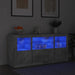 Servantă cu lumini LED, gri beton, 142,5x37x67 cm - WALTI WALTI