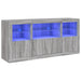 Servantă cu lumini LED, gri sonoma, 142,5x37x67 cm - WALTI WALTI