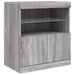 Servantă cu lumini LED, gri sonoma, 142,5x37x67 cm - WALTI WALTI