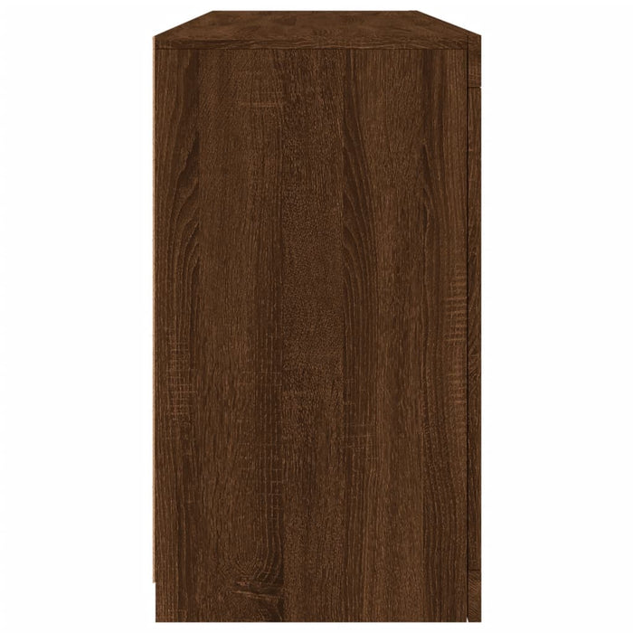 Servantă cu lumini LED, stejar maro, 142,5x37x67 cm WALTI