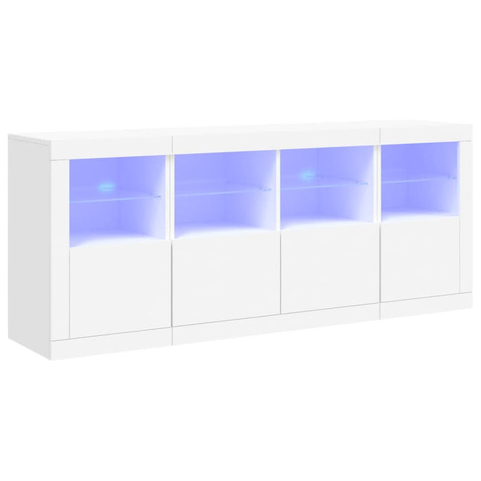 Servantă cu lumini LED, alb, 163x37x67 cm - WALTI WALTI