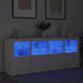 Servantă cu lumini LED, alb, 163x37x67 cm - WALTI WALTI